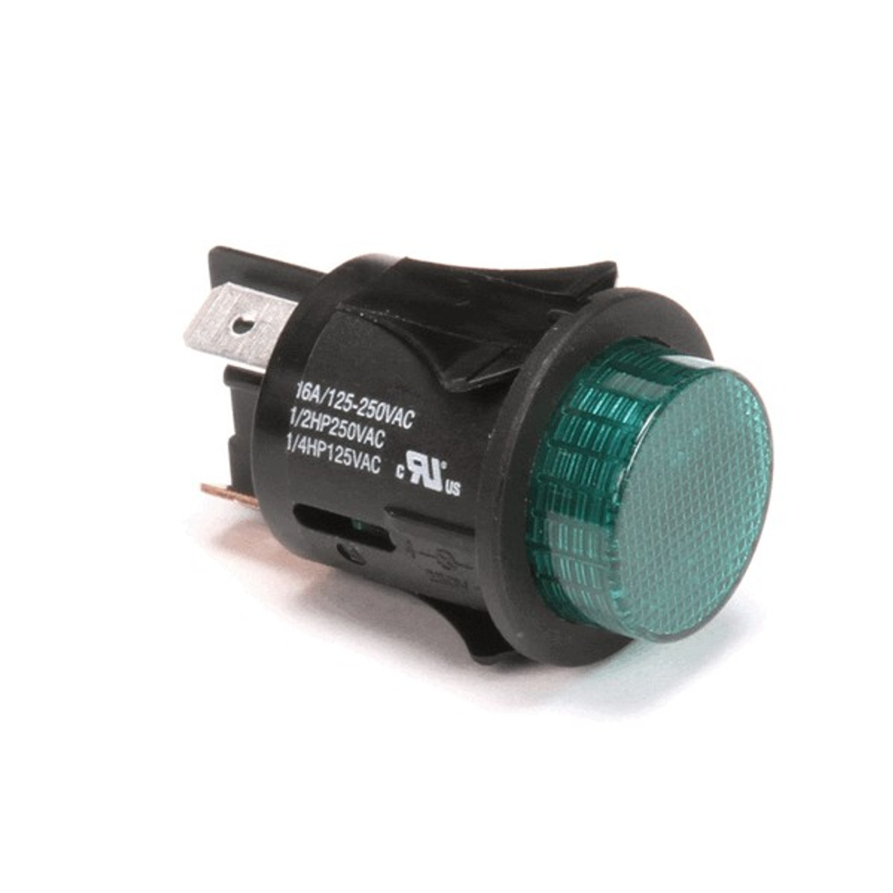 Push Button Switch, Green, 250V.image